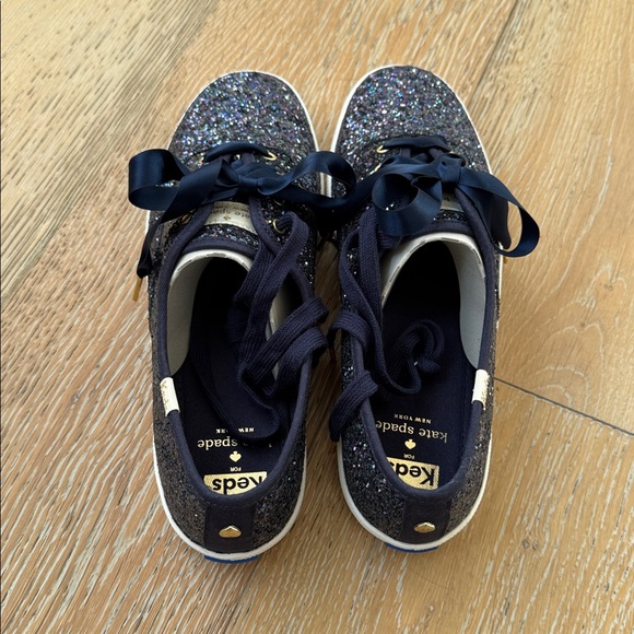 Kate Spade x Keds Glitter Navy Blue Sneakers Size 9 NEW - Picture 3 of 5